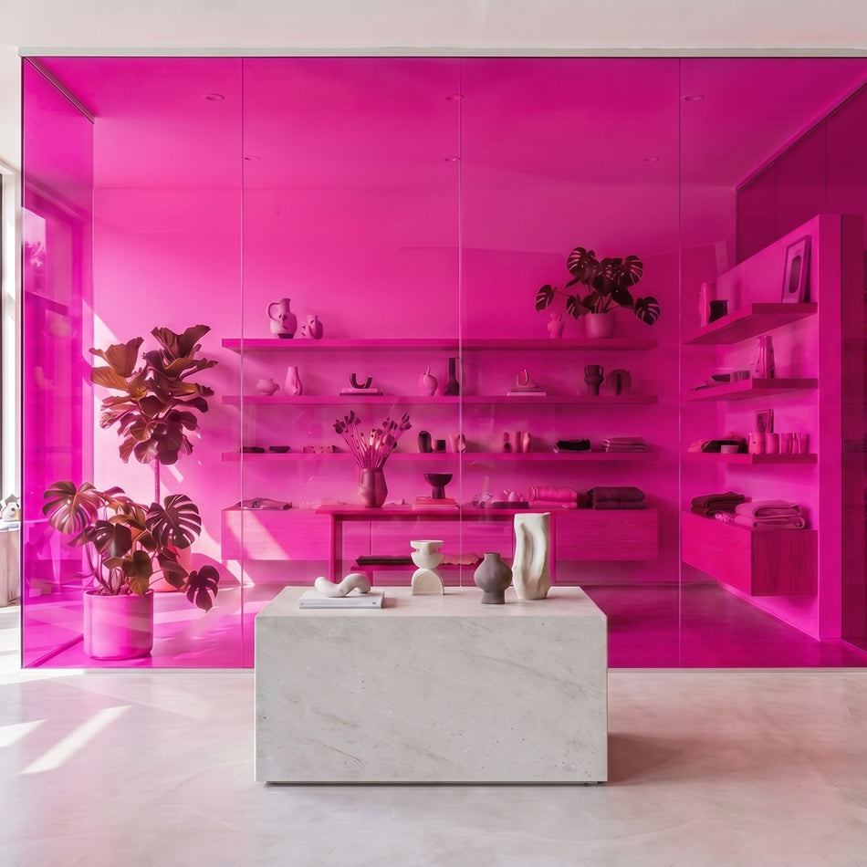 COSMOS 03 (ex : PINK C) – Film vitrage couleur transparent – 1,52 m