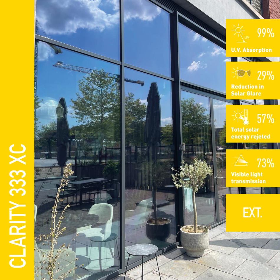 CLARITY 333 XC - Film Solaire Transparent Extérieur - 1.52m