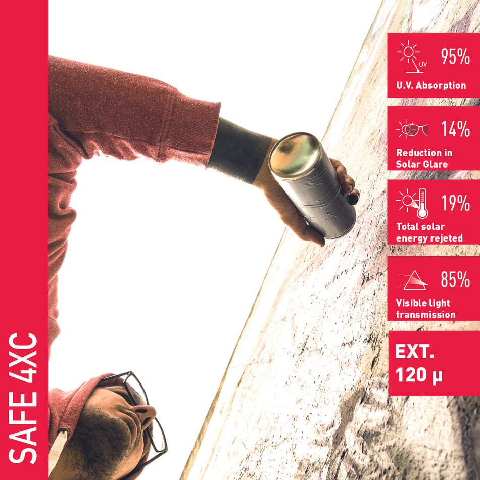 SAFE 4 XC – Film de sécurité anti effraction extérieur - 1.22m