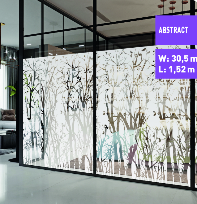 FLORAL - Film Design Décoratif abstrait - 1.52m