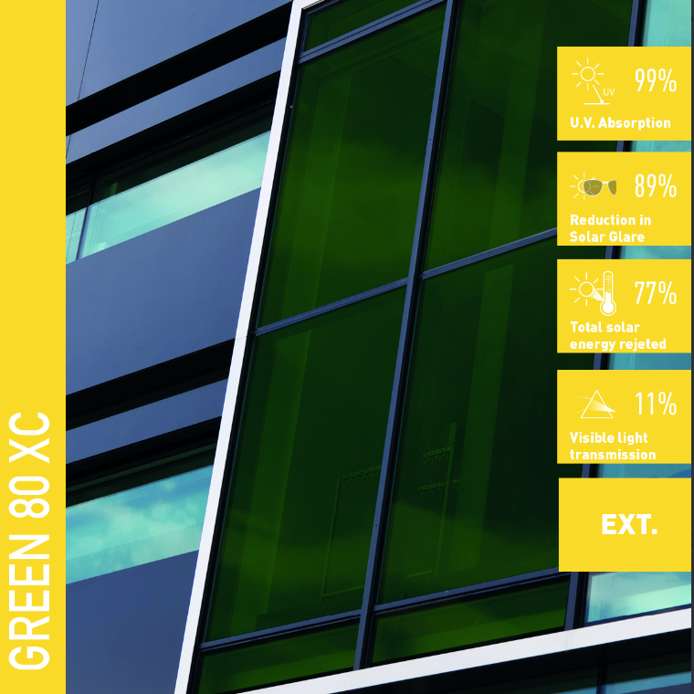 GREEN 80 XC - Film Solaire Couleur extérieur - 1.52m