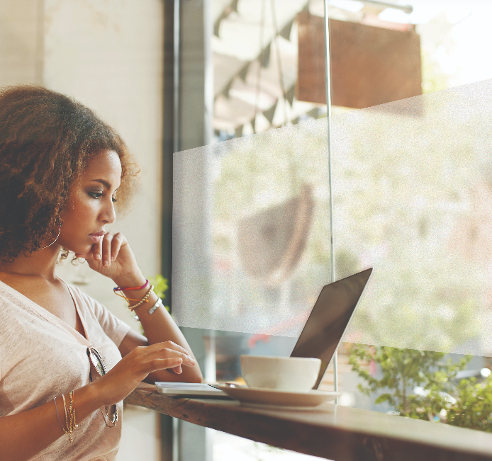 MAT DEPOLI FROST PVC LINER PAPER - Film Design Discrétion opalescent - 152cm