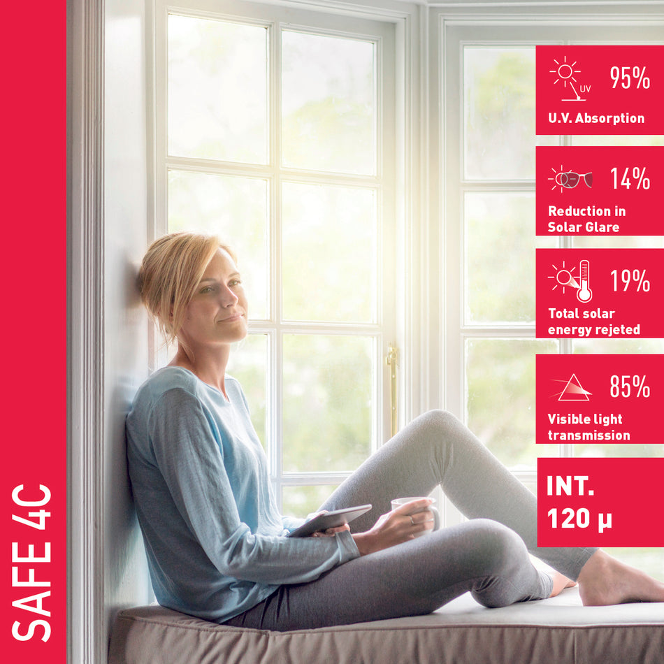 SAFE 4 C - Film de sécurité anti effraction intérieur - 0.91m