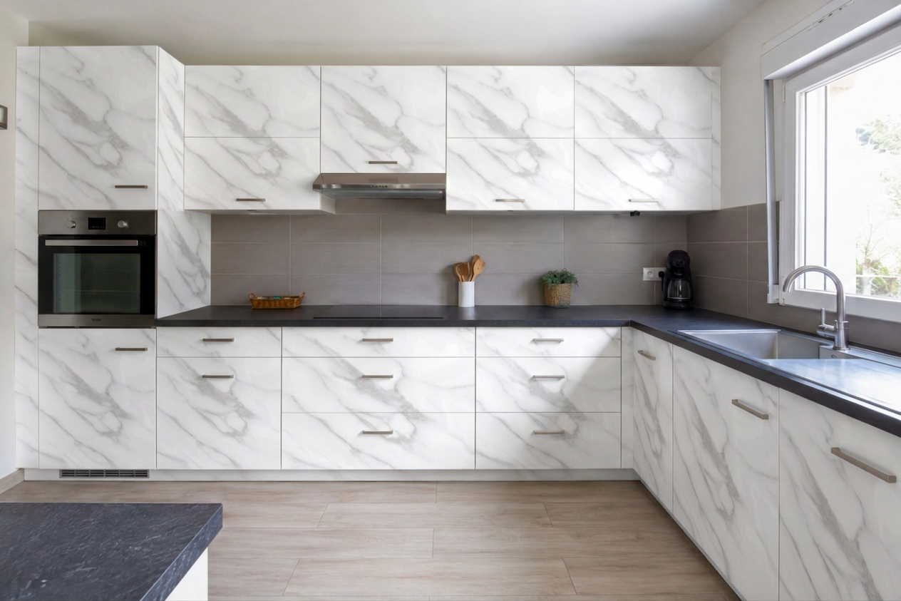 Après Coverstyl NE31  PVC FREE Statuary White  - Pierre Marbre 🟢