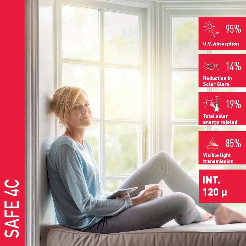 SAFE 4 C – Film de sécurité anti-effraction intérieur - 1.83m