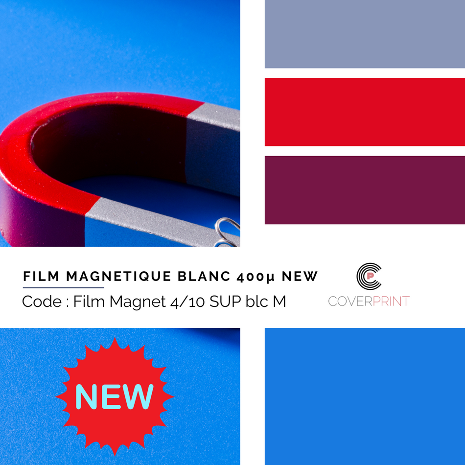 New film magnétique blanc imprimable 400µ PERF