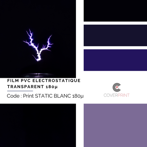 FILM PVC ELECTROSTATIQUE TRANSPARENT 180µ