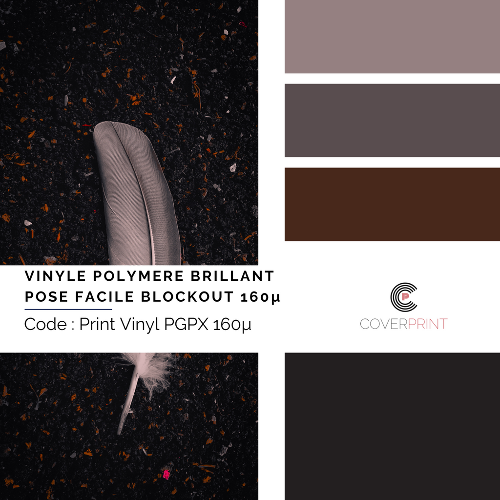 VINYLE POLYMÈRE BRILLANT  POSE FACILE BLOCKOUT 230µ